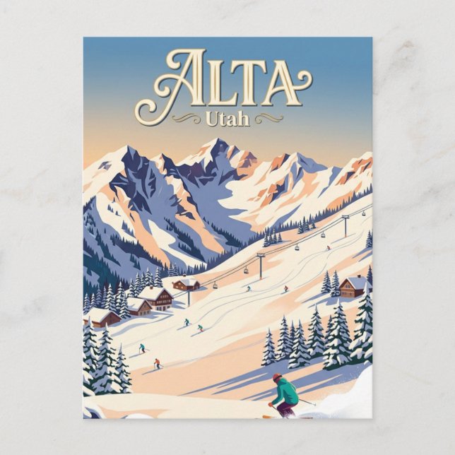 Alta, Utah USA Postcard (Front)