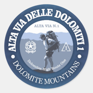 Alta Via 1 Classic Round Sticker