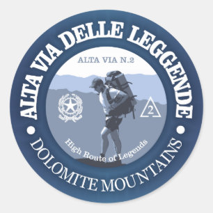 Alta Via 2 Classic Round Sticker