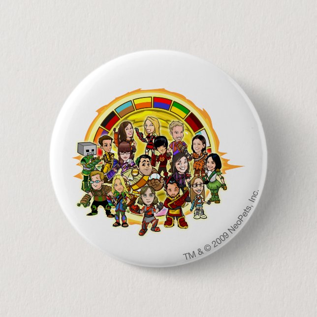 Altador Cup Staff Group 6 Cm Round Badge (Front)