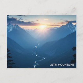 Altai Mountains Mongolia travel Postcard