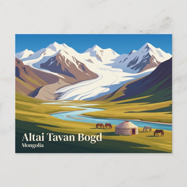 Altai Tavan Bogd National Park Mongolia Postcard (Front)
