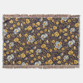 Altami Vintage Floral Birds Throw Blanket – Elegan