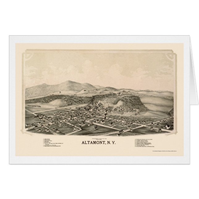 Altamont, NY Panoramic Map - 1889 (Front Horizontal)