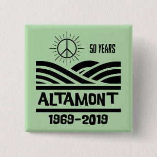 Altamont Speedway 1969-2019 50th Anniversary 15 Cm Square Badge