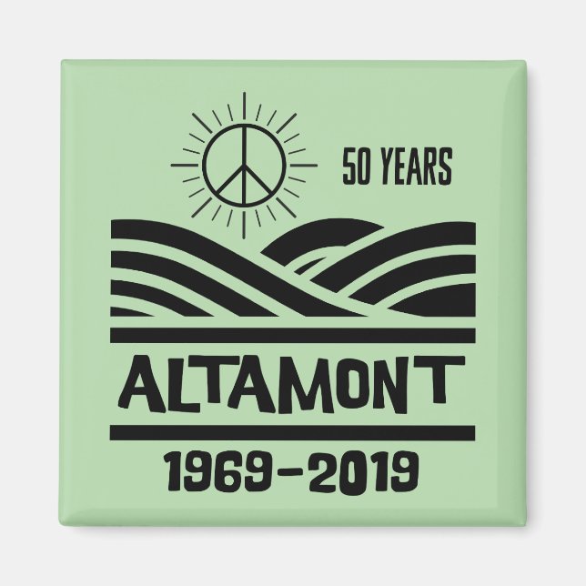 Altamont Speedway 1969-2019 50th Anniversary Magnet (Front)