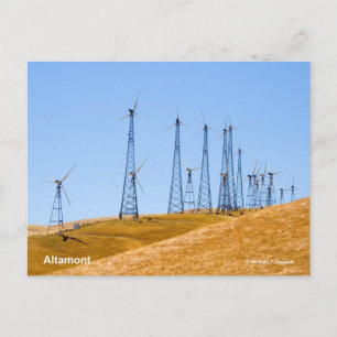 Altamont Windmills California Products Postcard