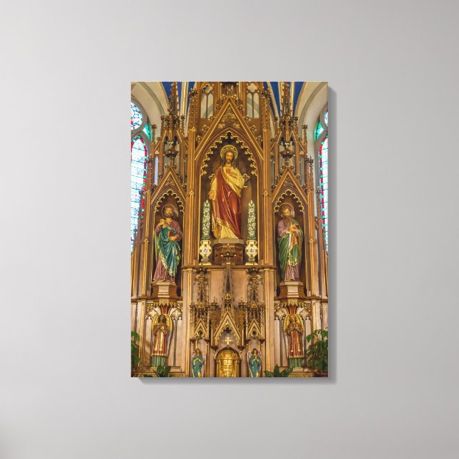 Altar At St Peter Canvas Print (Front)