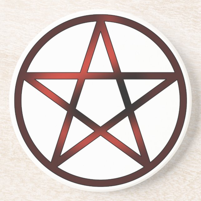 Altar Pentacle - Red Coaster (Front)