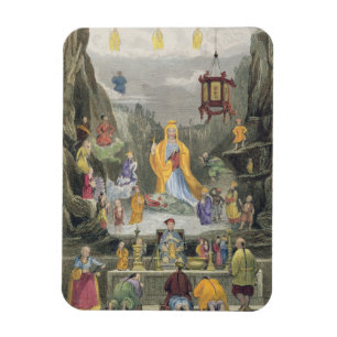 Altar Piece in the 'Yun Stzoo Stzee' Temple, Ting- Magnet