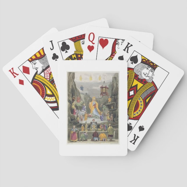 Altar Piece in the 'Yun Stzoo Stzee' Temple, Ting- Playing Cards (Back)