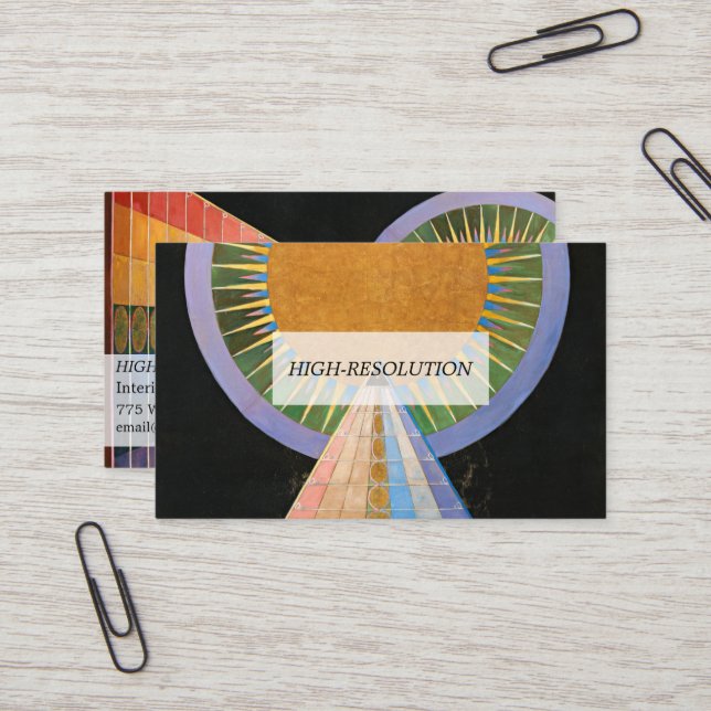 Altarpiece, Group X, No.1 by Hilma af Klint Business Card (Front/Back In Situ)