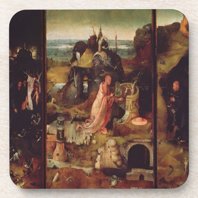 Altarpiece of the Hermits (oil on panel) Coaster (Front)