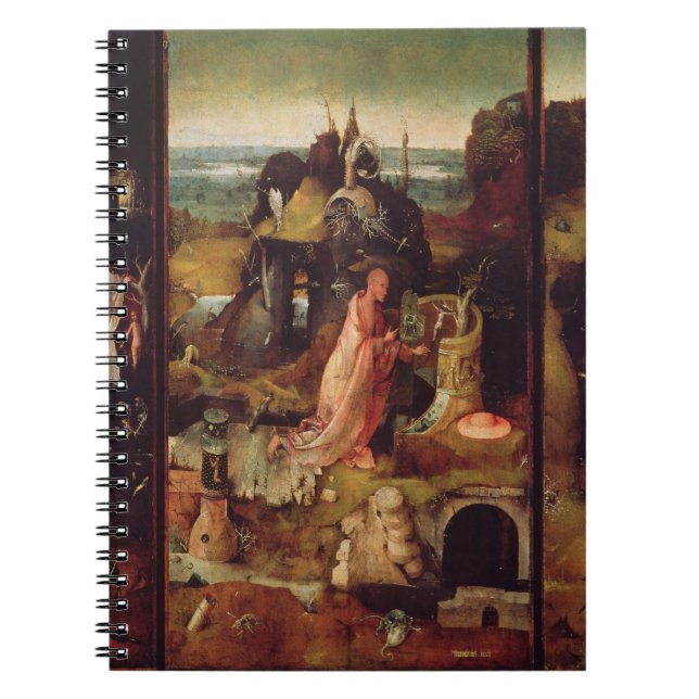 Altarpiece of the Hermits (oil on panel) Spiral Notebook (Front)