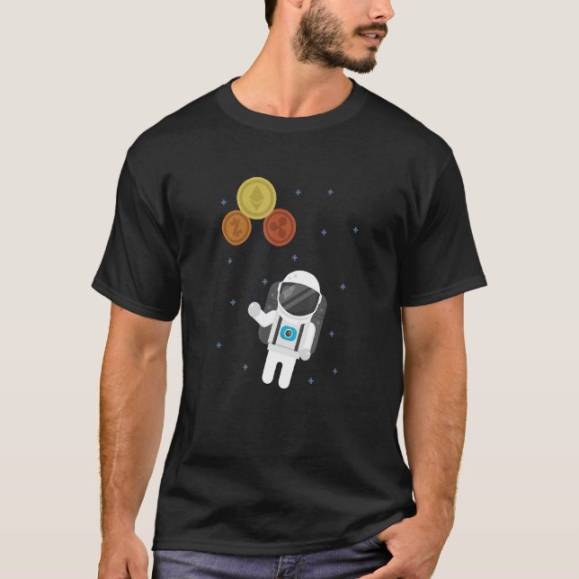 Altcoins Astronaut Crypto Blockchains Wallet Crypt T-Shirt (Front)