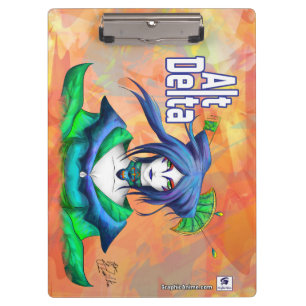AltDelta Art Series : Blue Geisha Clip Board