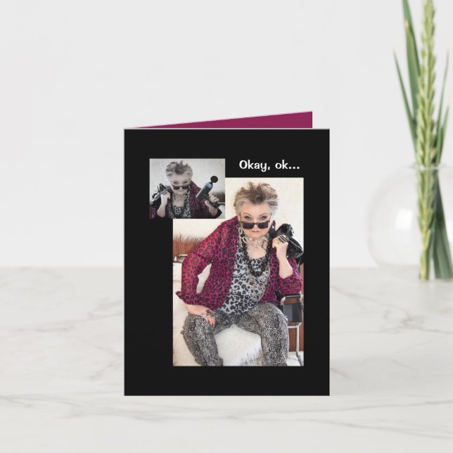 Alter Ego Missed Birthday Folded Greeting Card (Front)