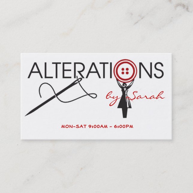 Alteration Tailoring Fashion Business Card (Front)