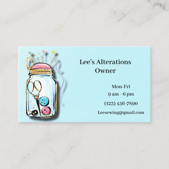 Alterations  business card (Front)