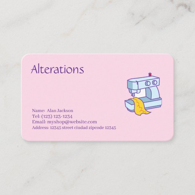 Alterations Business Card (Front)