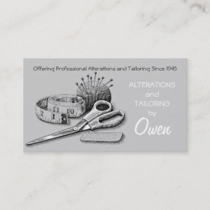 Alterations, Tailor Business Card