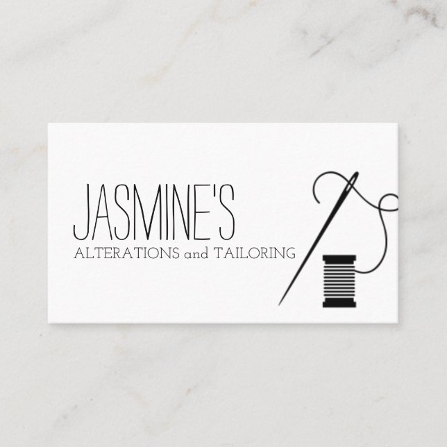 Alterations &  Tailoring Business Card (Front)