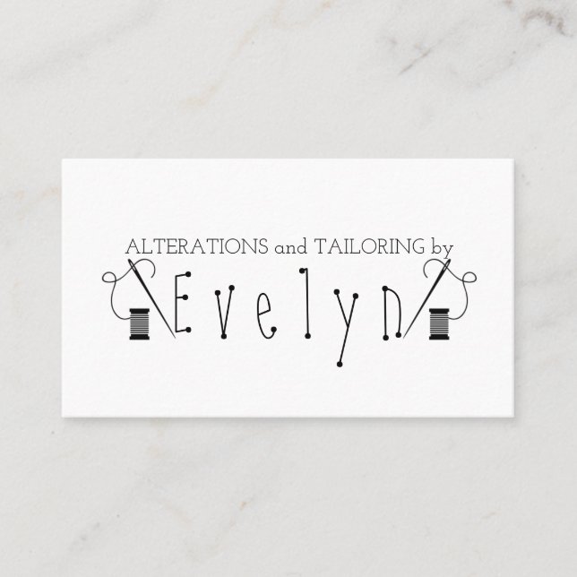 Alterations &  Tailoring Business Card (Front)