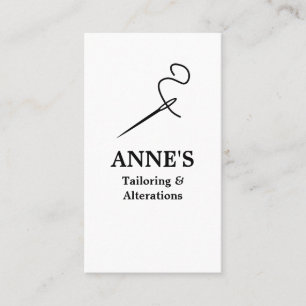 Alterations, Tailoring, Seamstress, Tailor Busines Business Card