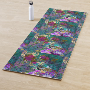 Altered Peacock  Yoga Mat