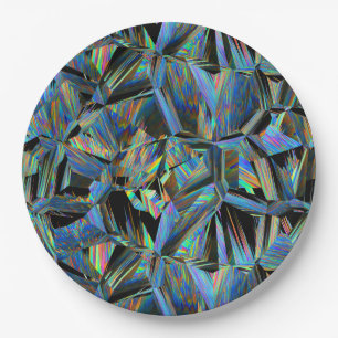alternate reality - colourful glitch : paper plate