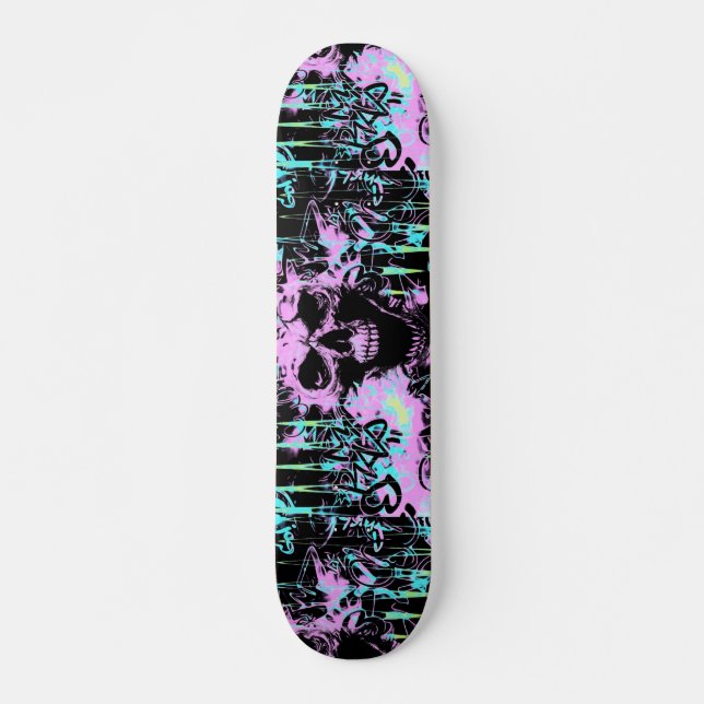 Alternate Skull Graffiti Skateboard (Front)