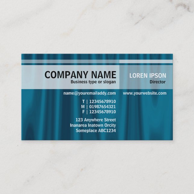 Alternate Tones - Drapery 01 Business Card (Front)