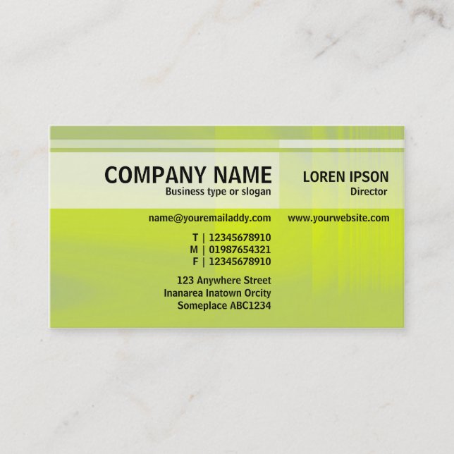 Alternate Tones - Drink Yellowade Business Card (Front)