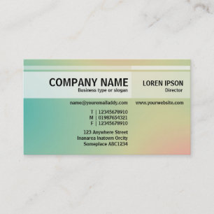 Alternate Tones - Soft Gradients Business Card