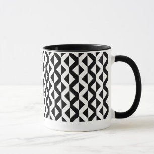 Alternate ZigZags - Black and White Mug