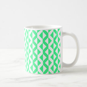 Alternate ZigZags - Mint Green and White Coffee Mug