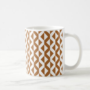 Alternate ZigZags - Murky Green and White Coffee Mug
