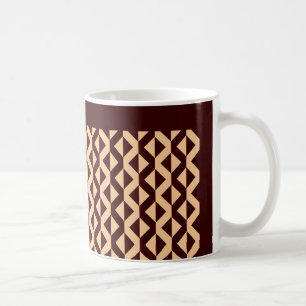 Alternate ZigZags - Sand and Walnut Coffee Mug