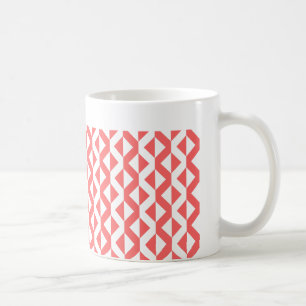 Alternate ZigZags - Tropical Pink and White Coffee Mug