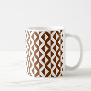 Alternate ZigZags - Walnut and White Coffee Mug