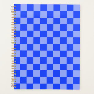 Alternating Blue and Light Purple Chequerboard Planner