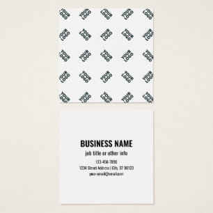 Alternating Business Logo or Image Pattern White