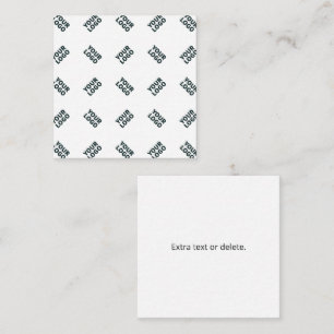 Alternating Business Logo or Image Pattern White Enclosure Card