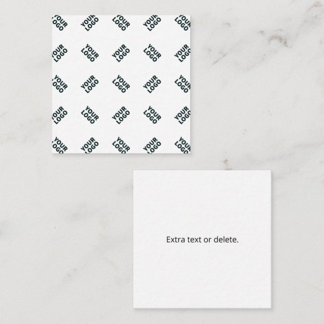Alternating Business Logo or Image Pattern | White Enclosure Card (Front/Back)
