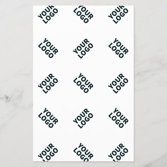 Alternating Business Logo or Image Pattern | White Flyer (Front)