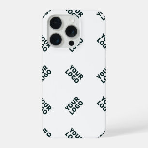 Alternating Business Logo or Image Pattern White iPhone 15 Pro Case