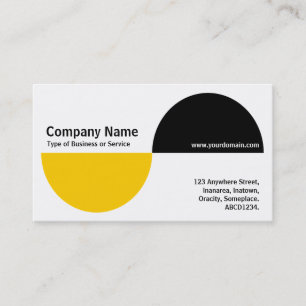 Alternating Crecents - Amber and Black Business Card