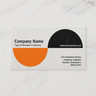 Alternating Crecents II - Orange and Black Business Card