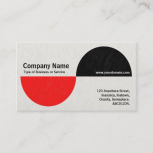 Alternating Crecents II - Red and Black Business Card
