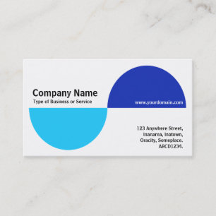 Alternating Crecents - Shades of Blue Business Card